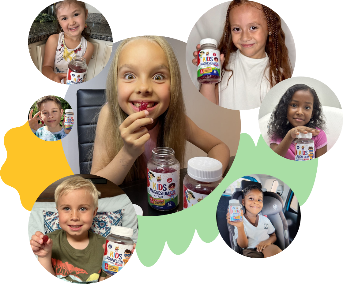 Happy children with Sunny Sam gummies